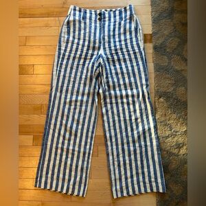 BODEN: Striped Linen Pants - Size 6R